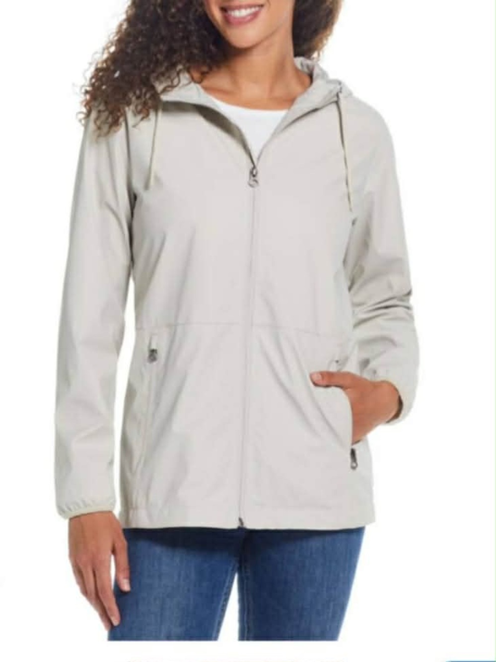 Weatherproof Women's Hooded Utility Jacket - Light Beige